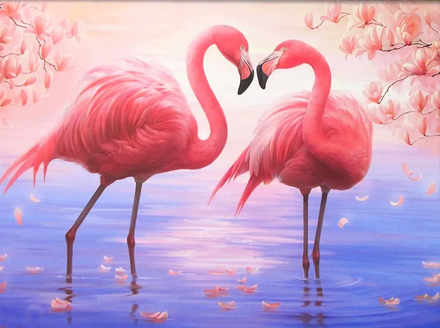 

Jmine Div 5D Flamingo Full Diamond Painting cross stitch kits art High Quality Animal 3D paint by diamonds