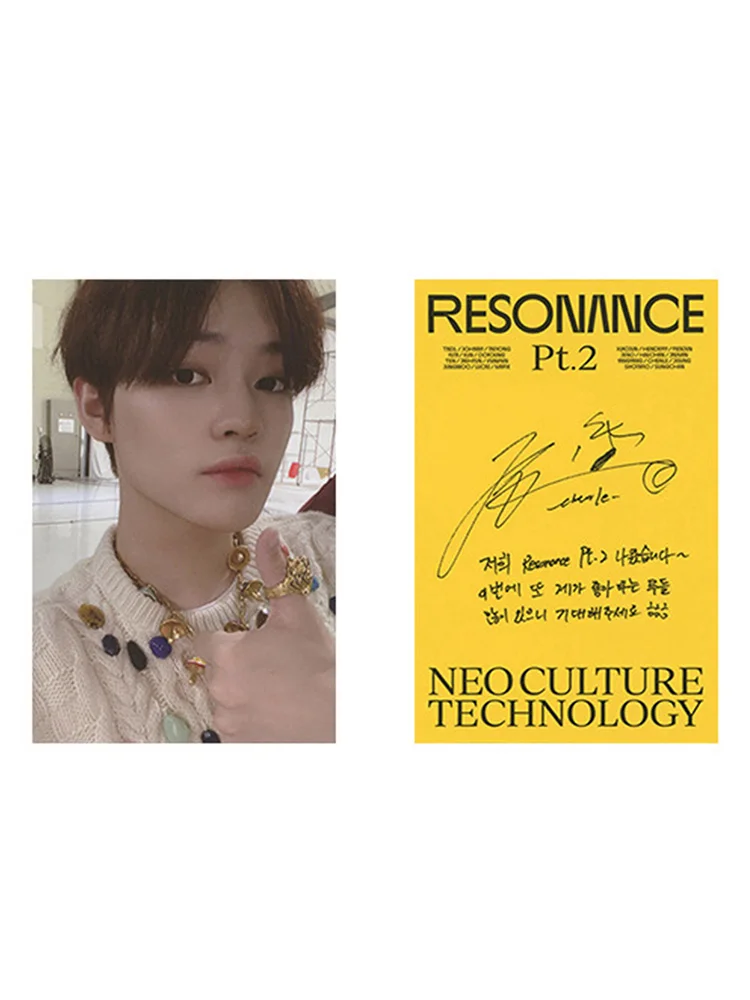 

Kpop NCT RESONANCE Pt. 1 LOMO Card Photocard Self Made Cards Orange Signature Small Card For Fans Collection Stationery