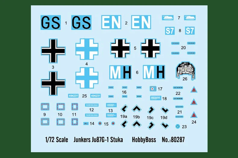 

Hobbyboss 80287 1:72 Junkers Ju-87G-1 Stutka Dive Bomber Plane Airplane Aircraft Display Toy Plastic Assembly Model Kit