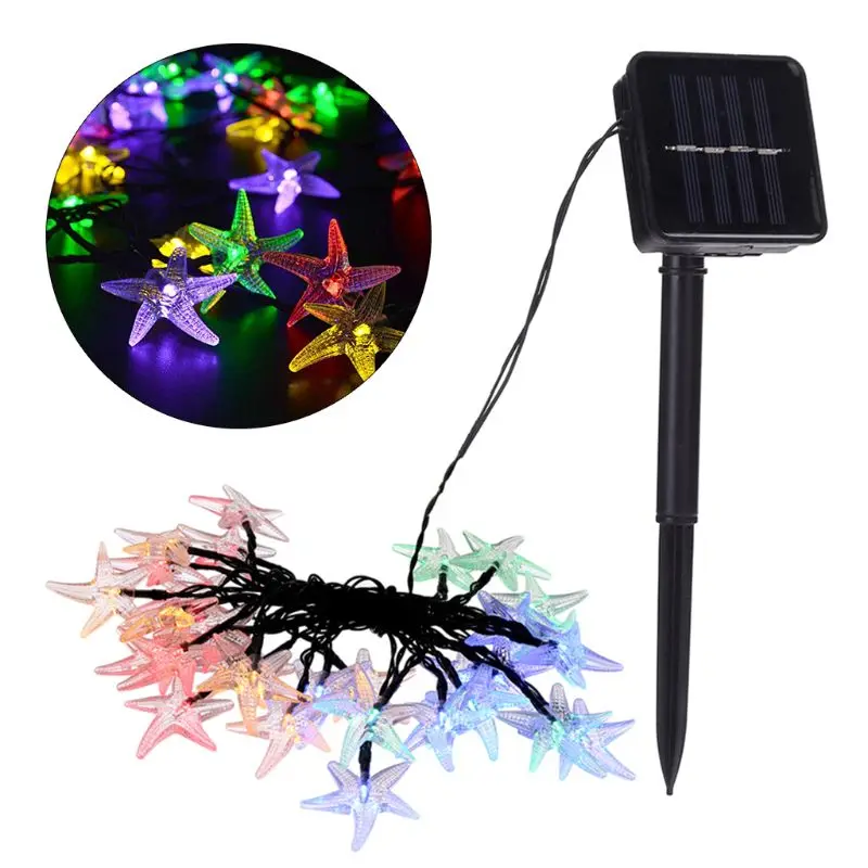 Солнечная гирлянда с морской звездой 20 футов 30 светодиодный Сказочный