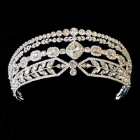 glitter rhinestone bridal crown tiara wedding headband women hairband bride hair jewelry accessories 2021 new