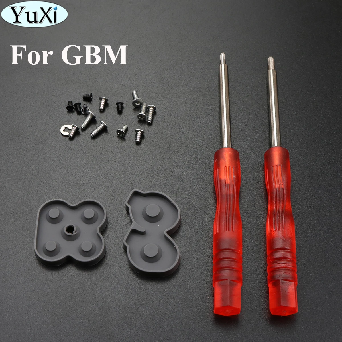Комплекты винтов YuXi замена для Nintend GameBoy Micro GBM с резиновыми проводящими кнопками