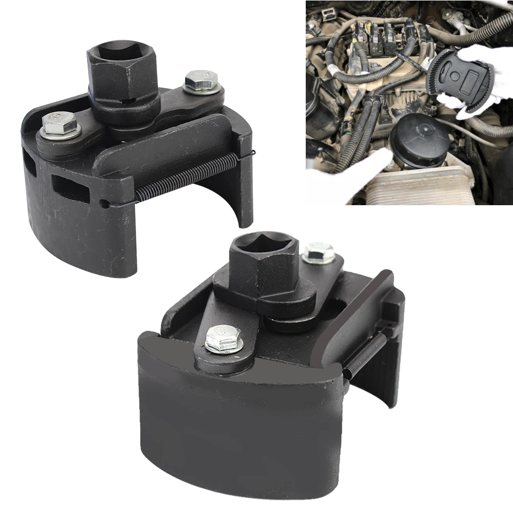 

LEEPEE 60-105mm Removal Tool Adjustable 2 Jaws Oil Filter Wrench Cast Steel Filter Wrenches Fuel Remover