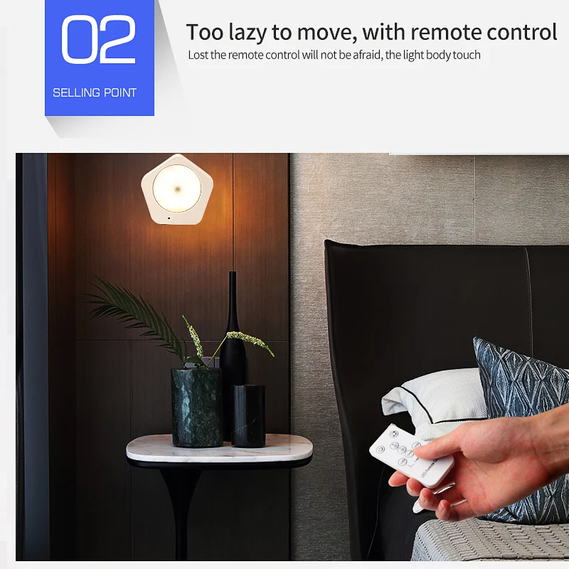 Подключаемый модуль Сенсор Ночной светильник теплый белый светодиодный ночной