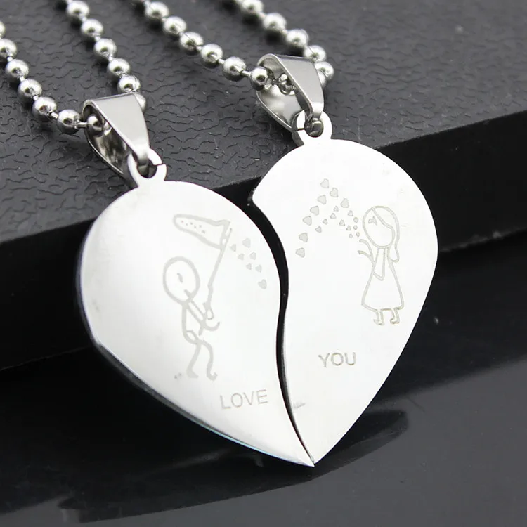 Модная подвеска пазл из нержавеющей стали черного и серебряного цвета в форме