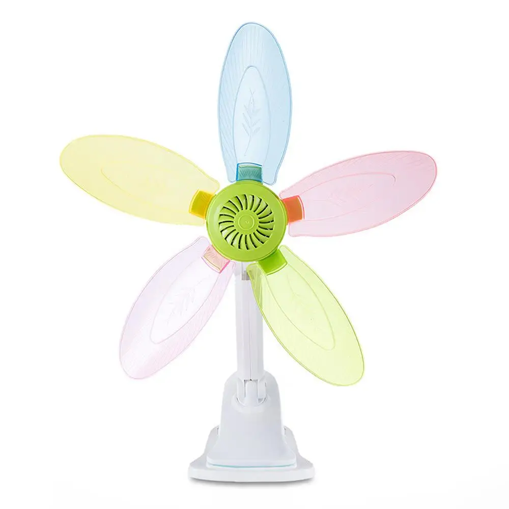 

5 Colors Blades Multifunction Portable Electric Clip Fan Table Clip Fan Wall Fan Student Bed Mute Adjustable Breezer Cooler