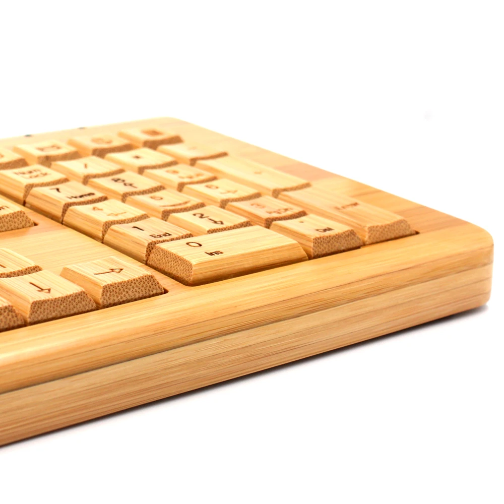 Techase стандартная клавиатура игровая KU308 бамбуковая мембранная клавиатура многофункциональная деревянная клавиатура Mekanik Klavye Teclado Gamer