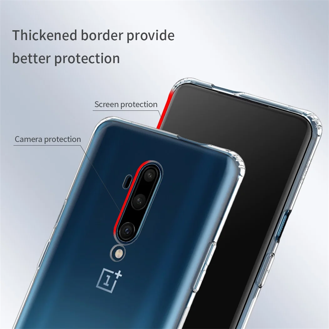 Чехол Nillkin для OnePlus 7T Pro чехол Nature прозрачный зеркальный из ТПУ чехол|Бамперы| |