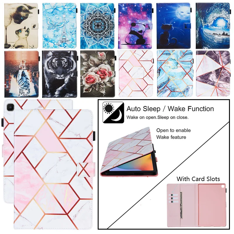 

Covers for Samsung Galaxy Tab S6 Lite A7 2020 Case SM T500 T505 10.4 '' Flip Funda For Tab A A6 7.0 8.0 10.1 2019 T515 S5E 10.5"