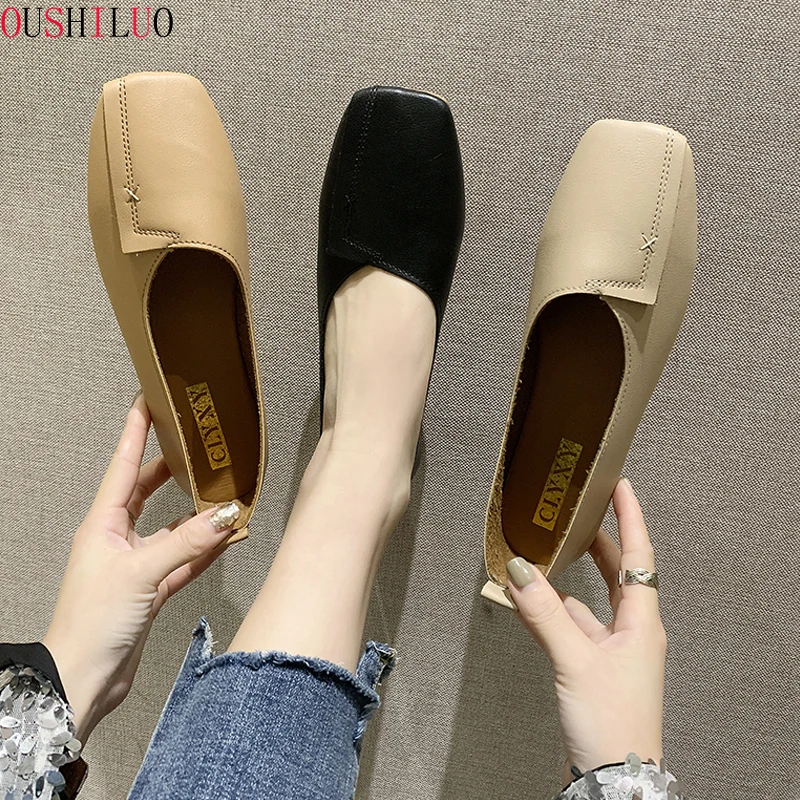 Модная нескользящая обувь на низком каблуке женские летние и осенние