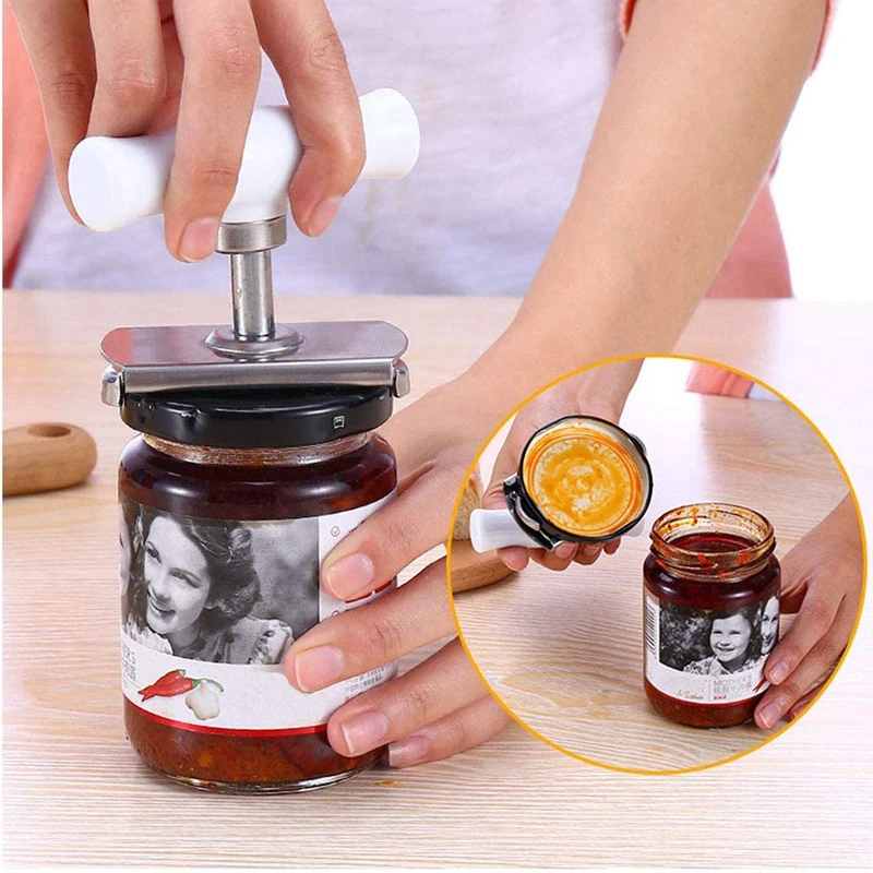 

Bottle Can Stainless Steel Lids Off Jar Opener Jar Opener Multifunction Adjustable 1-4 Inches Kitchen Gadget Tools Accessories