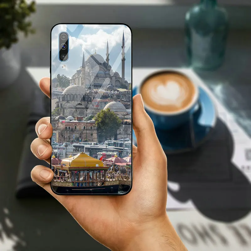 Чехол из закаленного стекла для Samsung Galaxy A6 A8 A9 A10 A20 A30 A40 A50 A70 A80 A90 S8 S9 S10 плюс Турция