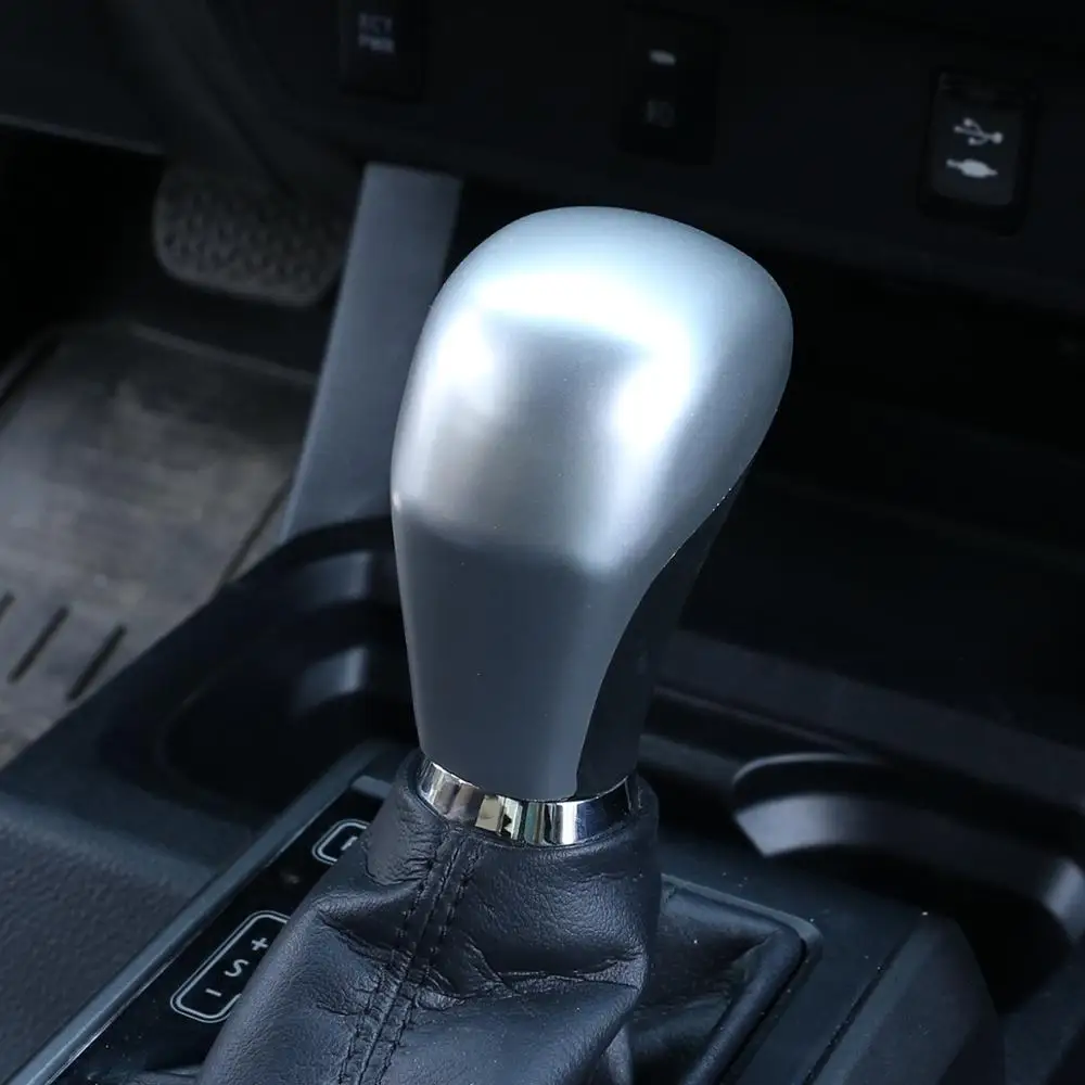

Car Accessories Interior Gear Shift Head Cover ABS Silver/Black For Toyota Tacoma 2016-2020 1 Piece Set