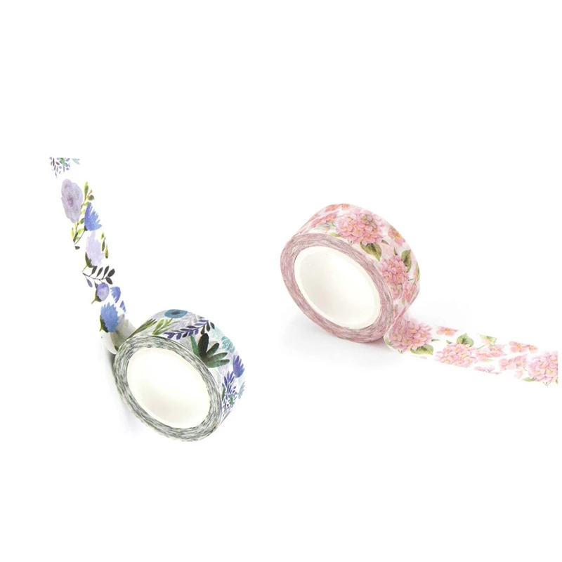 2 шт 1 5 см широкие пышные цветы Васи Лента Клейкая Сделай Сам Скрапбукинг наклейка