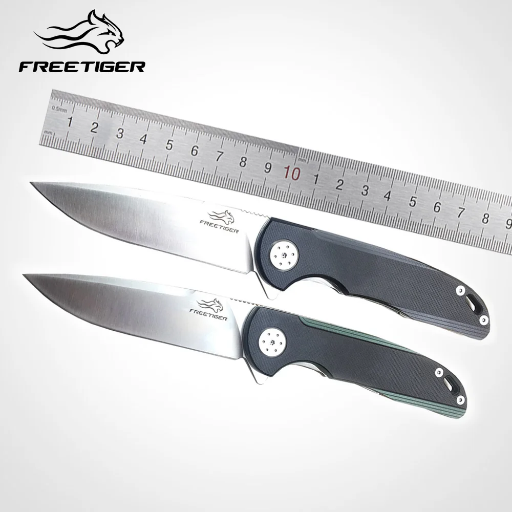 FREETIGER Folding Pocket Knife - D2 Blade G10 Handle Survival Hunting Camping Portable Tactical EDC Tool Kitchen Knives FT901 |
