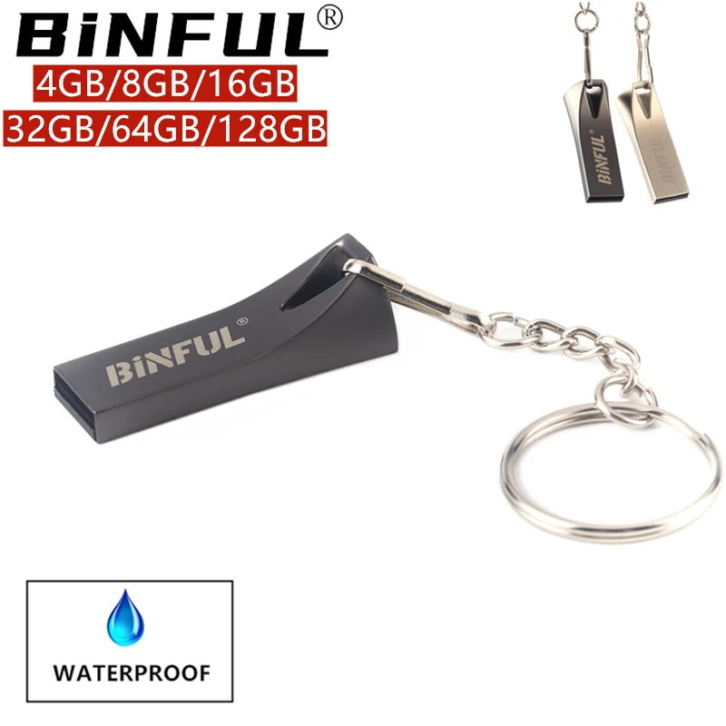Водонепроницаемый металлический usb флеш накопитель BiNFUL 4 ГБ 8 16 32 64 2021 флэш u диск