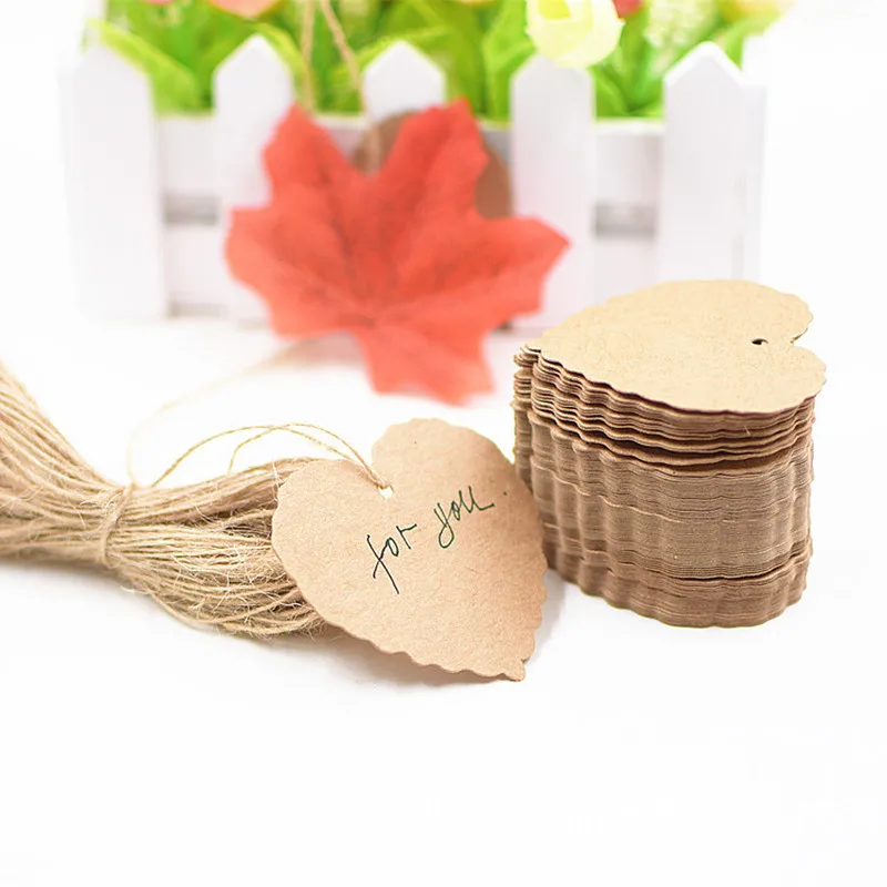 Открытка для сообщений 100 шт. из крафт-бумаги в стиле ретро | Дом и сад