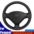 Оплетка из натуральной кожи для Peugeot Чехлы рулевого колеса автомобиля Expert Partner, Fiat Scudo, Toyota Proace, Citroen Berlingo, 207