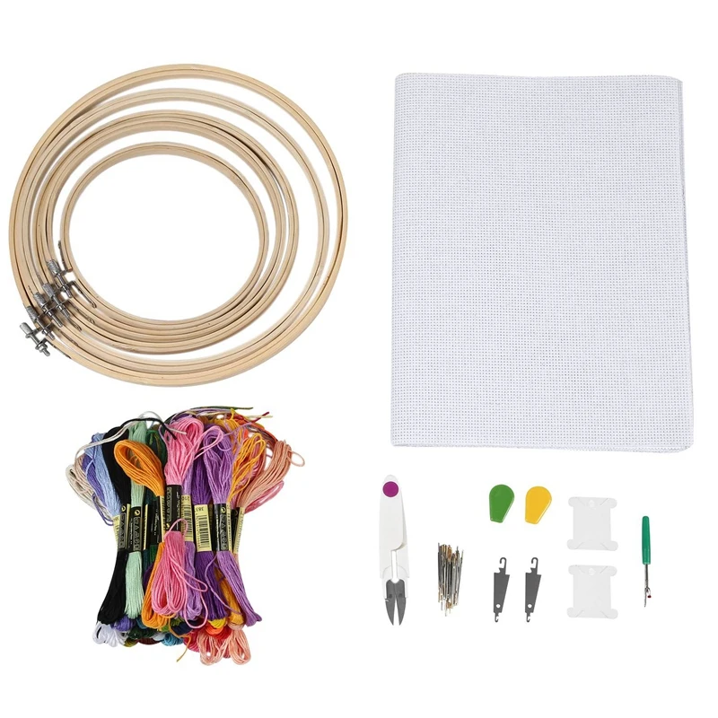 Полный Набор для вышивания стартовый набор инструментов Крест включая 5