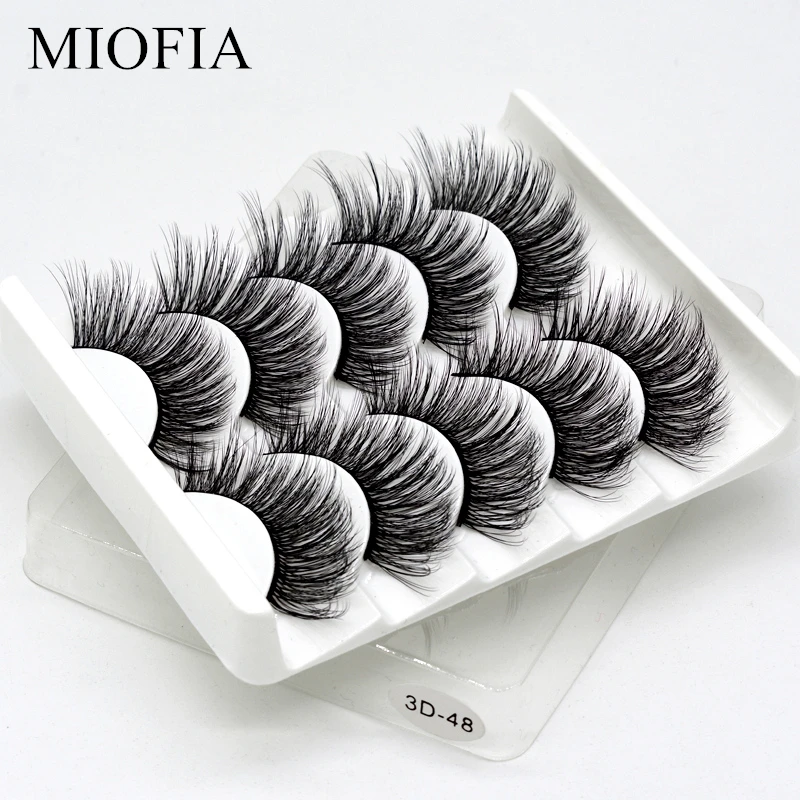 5 пар натуральных накладных ресниц MIOFIA 3D норковые ресницы лучшие ручной работы