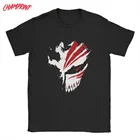 Мужская футболка отбеливатель Kurosaki Ichigo, аниме 100% хлопок, одежда с юмористическим рисунком, футболка с коротким рукавом и круглым вырезом, футболка с принтом