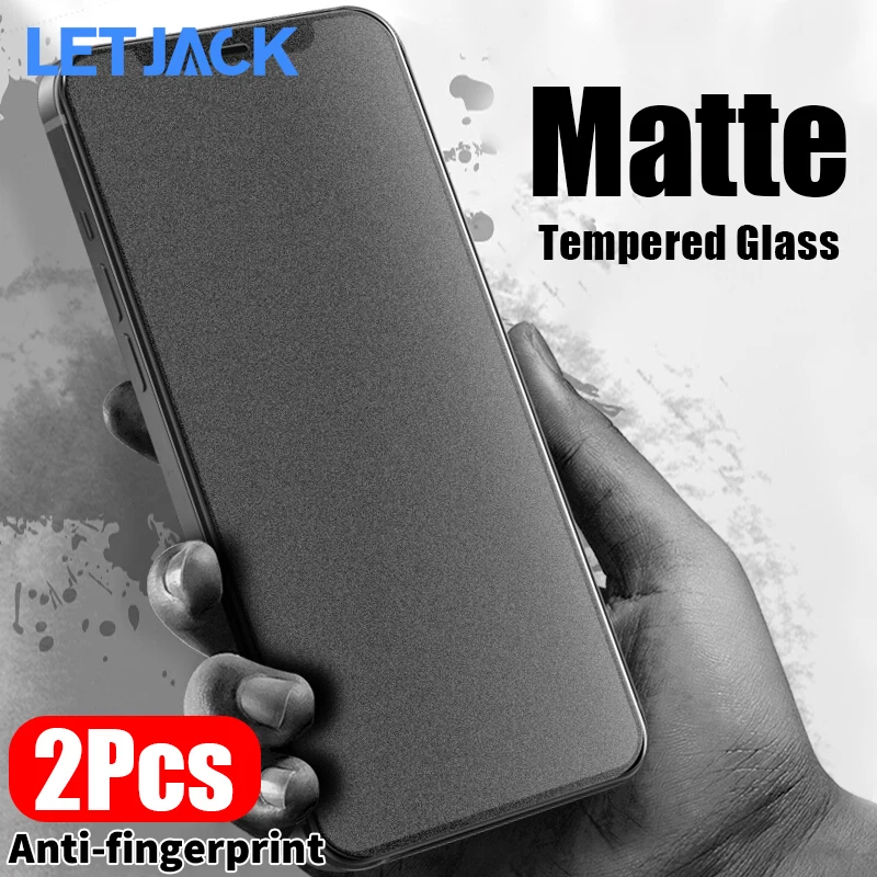 

2Pcs Matte Protective Glass On The For iPhone 12 Mini 11 Pro XS Max XR X Screen Protector For iPhone 13 Pro Max Tempered Glass
