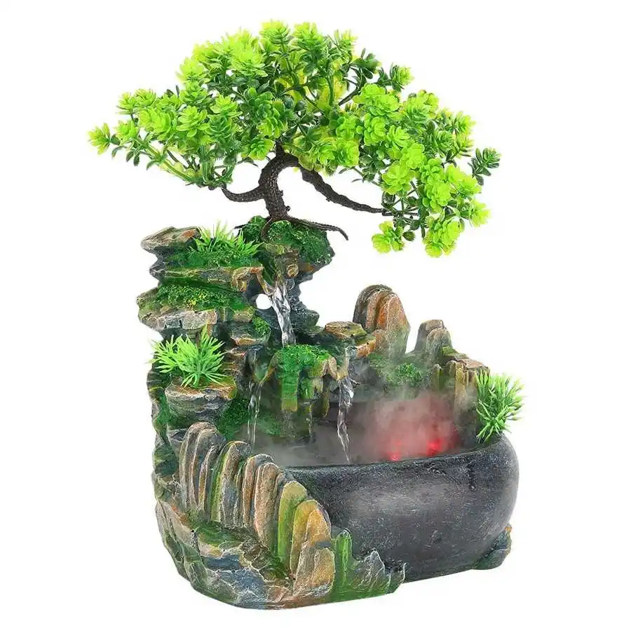 Настольный фонтан водопад домашний декор Feng Shui настольное украшение миниатюрный