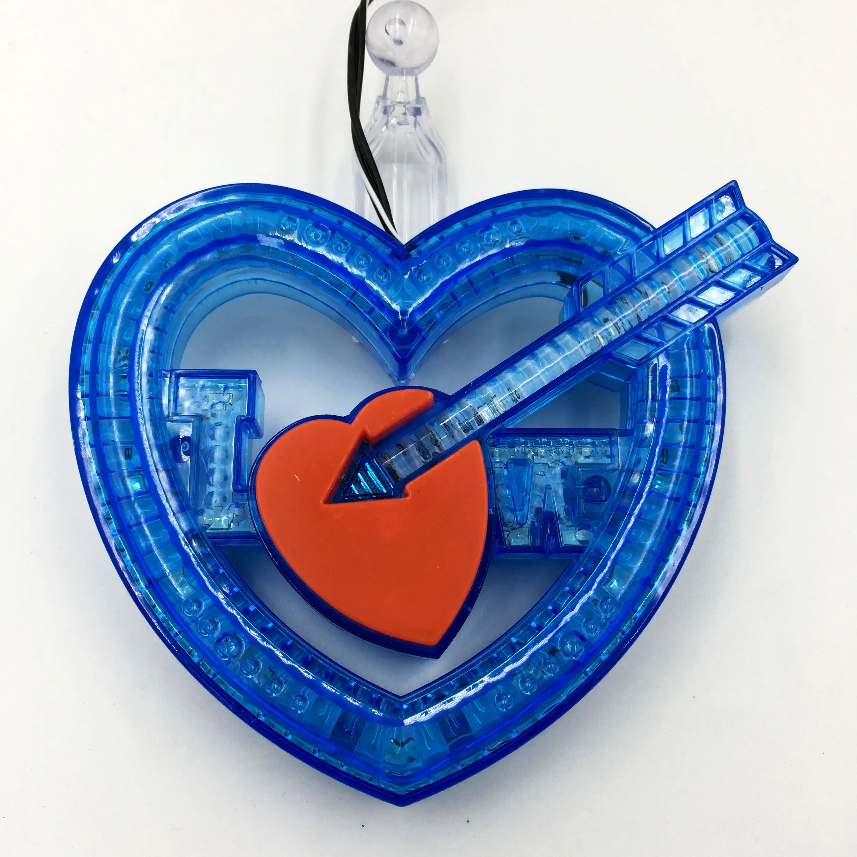 Car LED Car Atmosphere Lamp Blue Heart Light DJ RGB Colorful Music Sound Lamp Christmas Interior Decorative Light Love