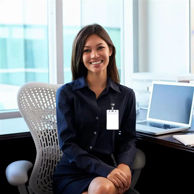 

30pcs Waterproof PVC ID Badge Holder Transparent Name Tag ID Card Covers