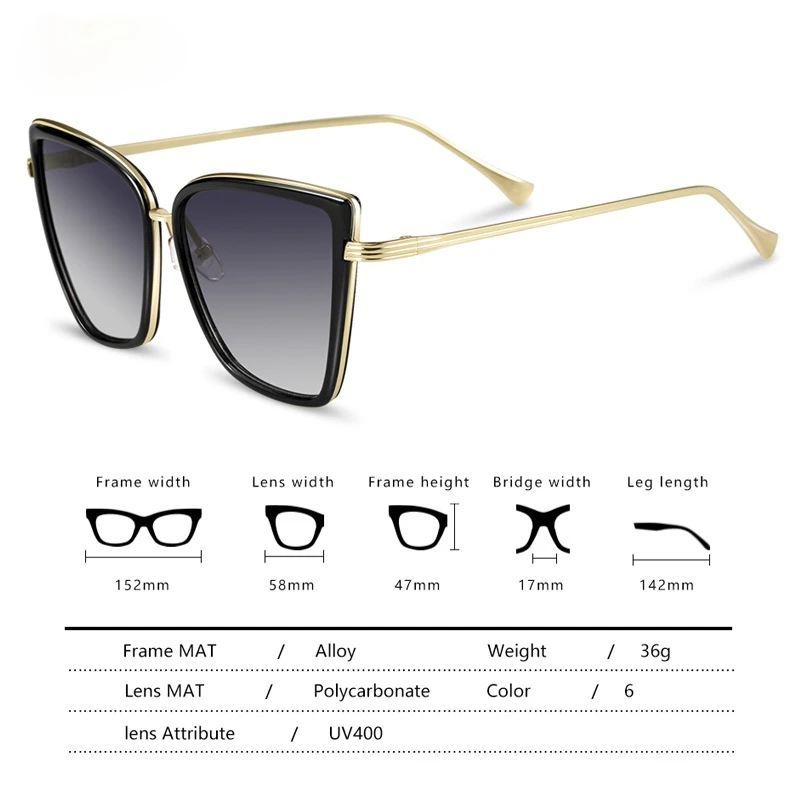 

2021New Brand Designer Cateye Sunglasses Women Vintage Metal Glasses For Women Mirror Retro Lunette De Soleil Femme UV400