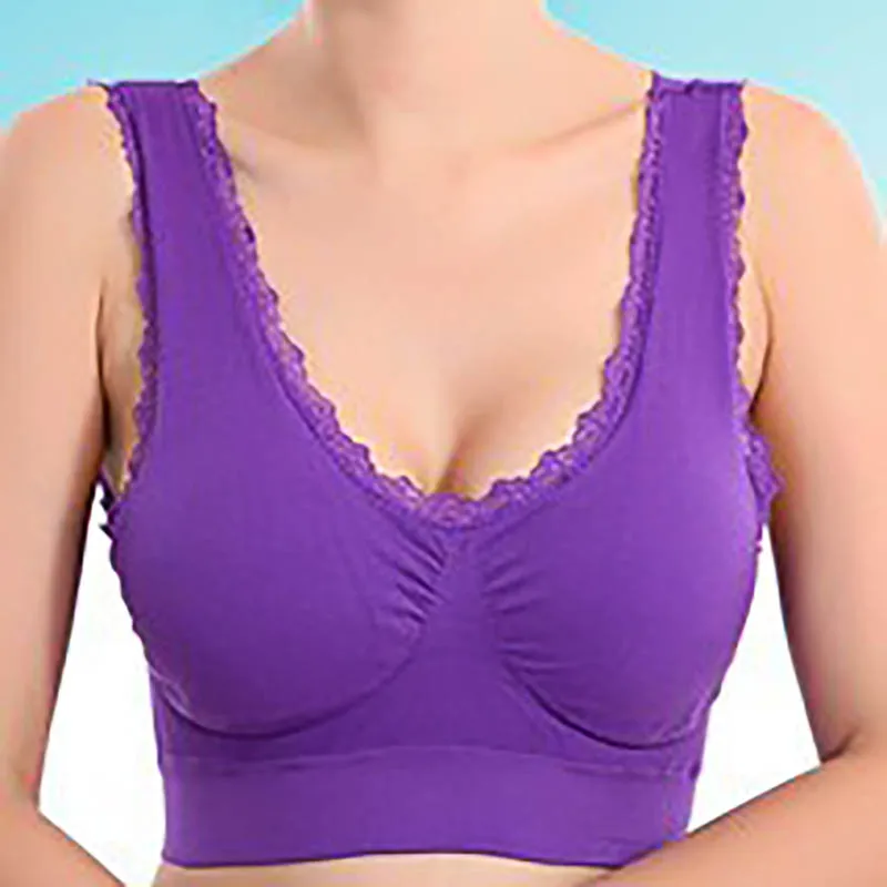 Женские спортивные бюстгальтеры S-3XL размера плюс дышащий Push Up фитнес Нижнее