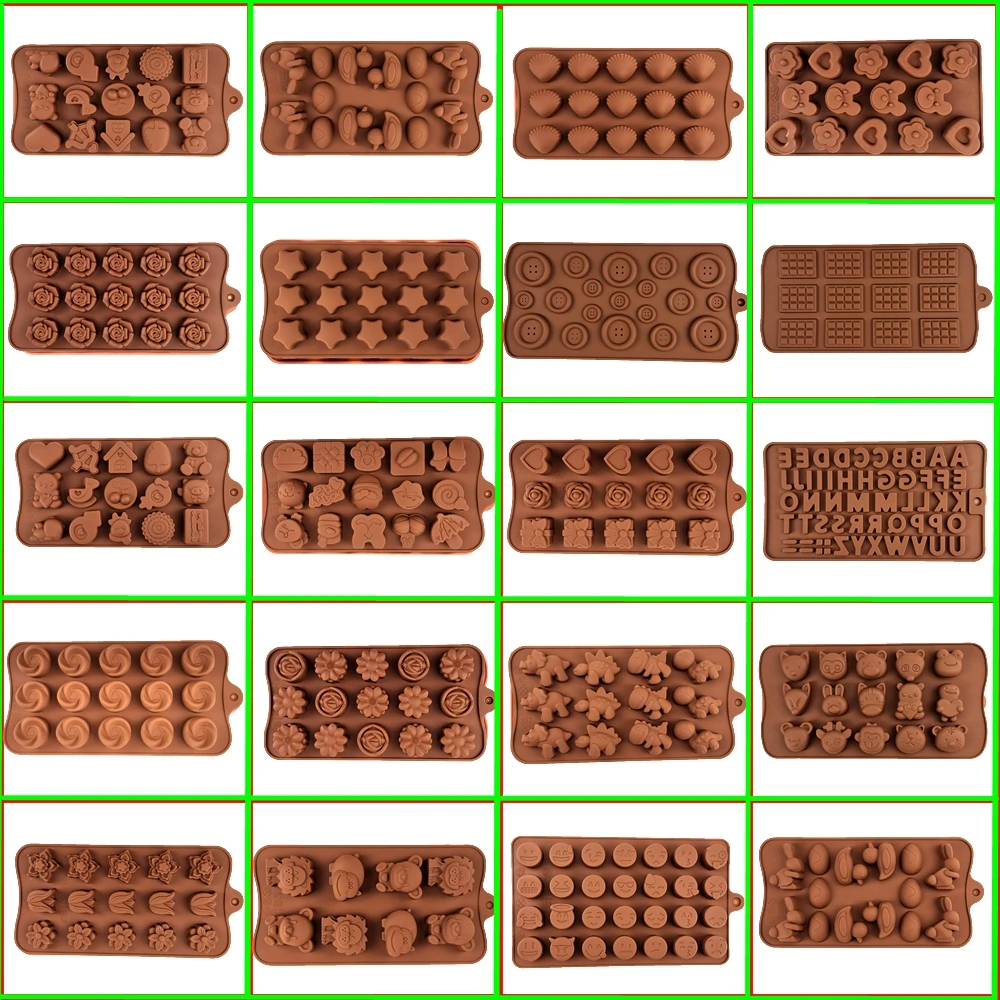 DIY силиконовая форма для выпечки шоколадная Форма 3D пирожных с шоколадной