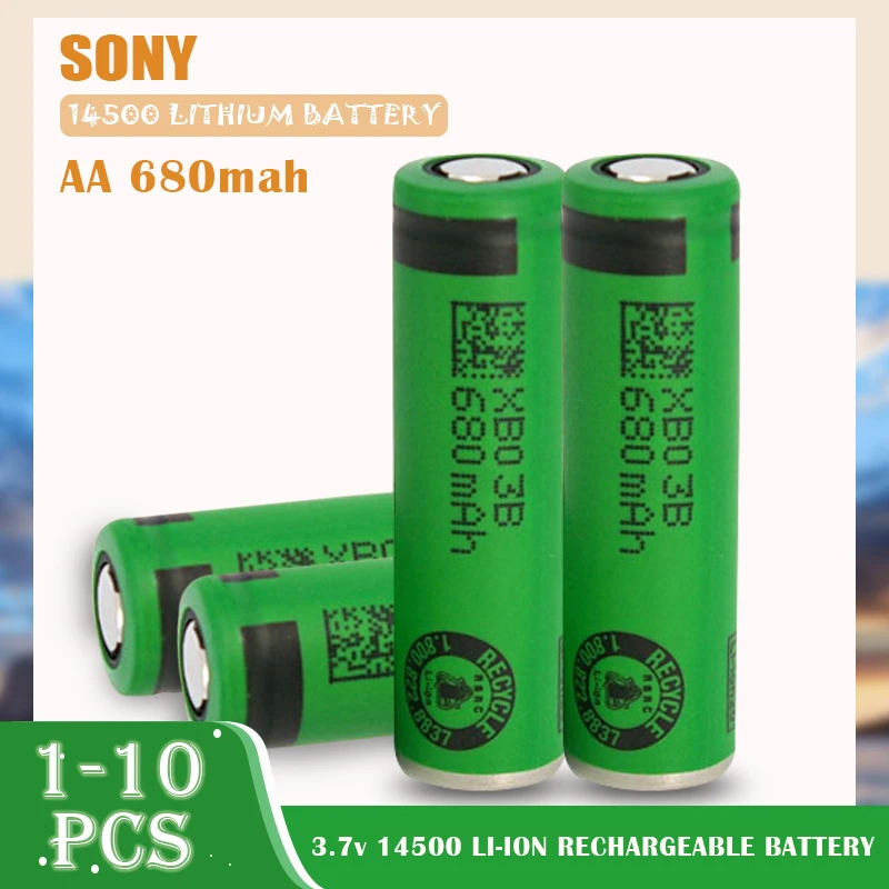 Литиевая аккумуляторная батарея Sony US14500VR2 3 7 в 14500 680 мАч 1 10 шт.|Перезаряжаемые