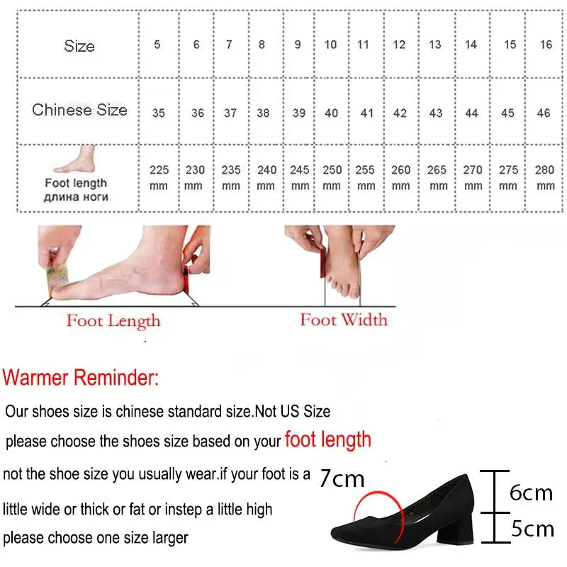 

MAIERNISI Women Pumps Thick High Heels 5cm Dress Work Ladies Shoes Rough Flock Ankle Thick Heel Women Shoes Square Heel Shoes