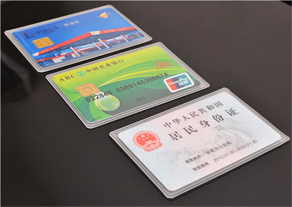 1/10 шт. водонепроницаемый прозрачный пластиковый чехол для кредитных карт | Дом и