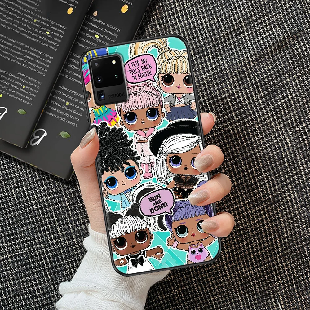

Cute Doll LOL Cartoon Girls Phone case For Samsung Galaxy Note 4 8 9 10 20 S8 S9 S10 S10E S20 Plus UITRA Ultra black pretty