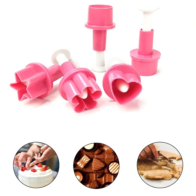 5 шт./компл. оригинальные формочки для печенья в виде формы со звездой и кнопками