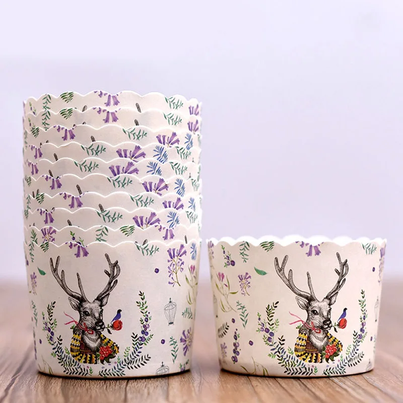 50 шт. Рождественский олень лося бумага кекс Лайнер инструмент для выпечки Маффин