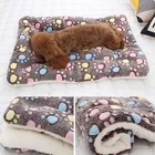 Утолщенная кровать для домашних питомцев, мягкая подстилка для кошек, переносной теплый зимний ковер для собаки