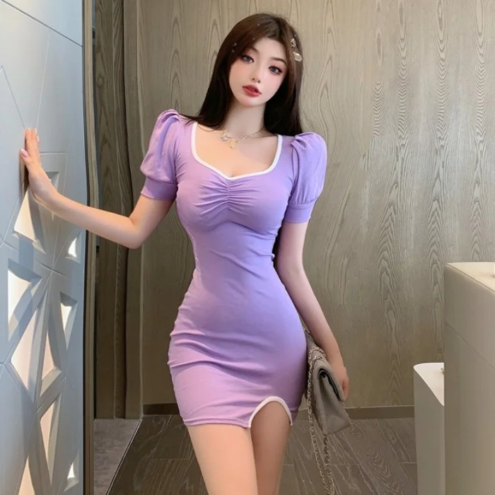 

Женское вечернее платье средней длины, с длинным рукавом