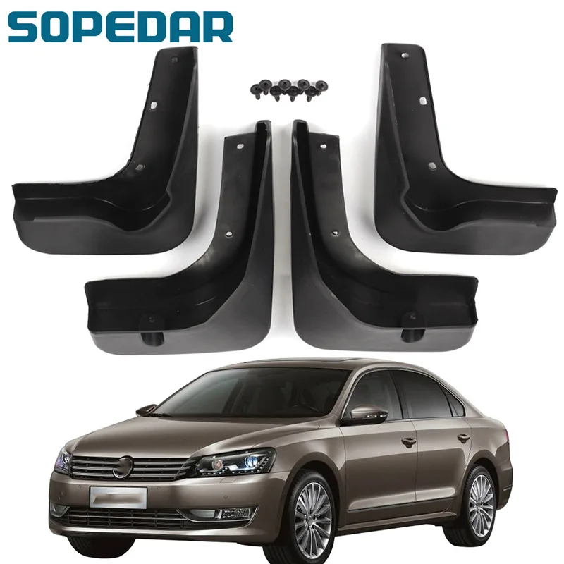 

SOPEDAR Car Mudguard Front Rear Mud Flaps Flares Fender For VW Passat B7 2011-2015 Auto Splash Guards Accessories