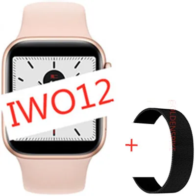 add Nylon strap Часы 5 IWO 12, умные часы с Bluetooth, 1:1 40 мм, 44 мм, умные часы для женщин и мужчин, для iOS, Apple, iphone X, Android phone, PK IWO 11/10 - Color: add Nylon strap