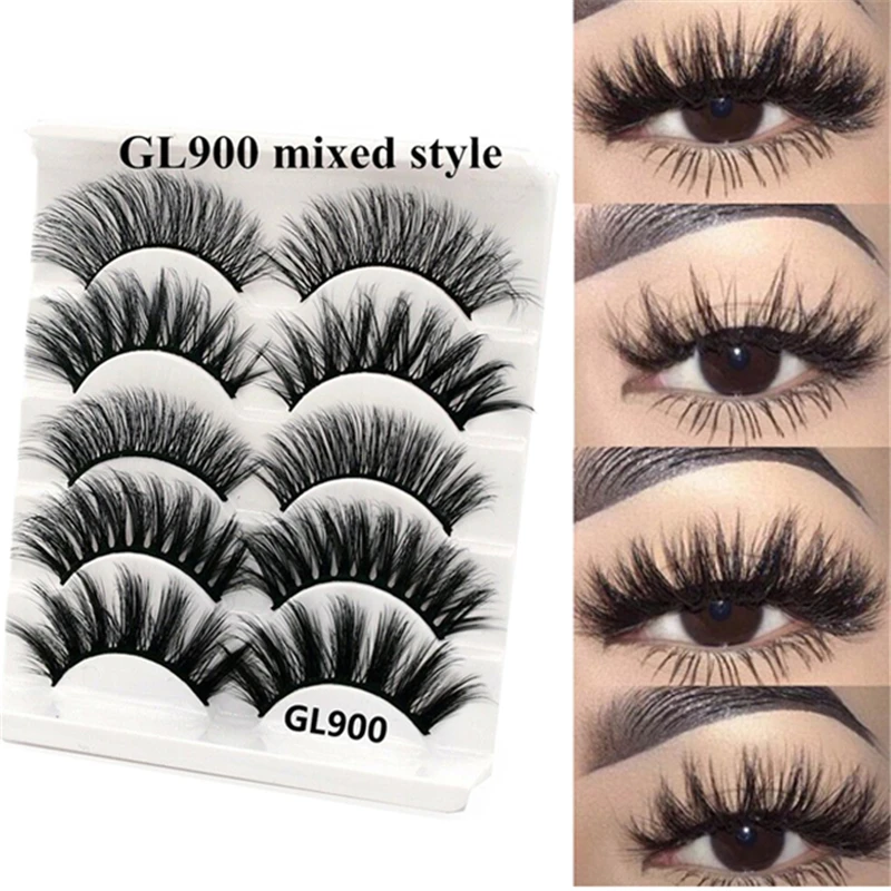 Объемные норковые накладные ресницы пушистые длинные Толстые вьющиеся для