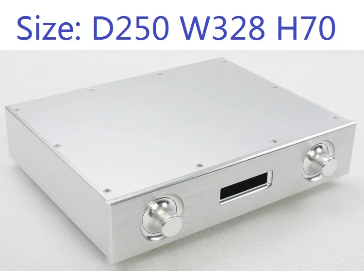 Размер: D250 W328 H70 DAC усилитель корпус алюминиевый источник питания DIY AK4497