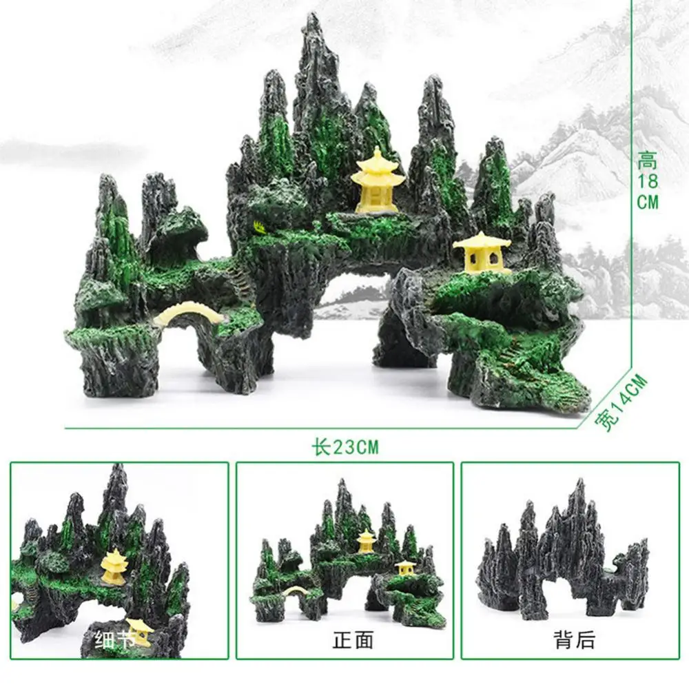 

Creative Resin Simulation Rockery Artificial Hill Aquarium Fish Tank Landscape Ornaments Tank Accessories Supplies Decor
