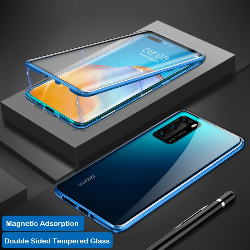 Coque Магнитный чехол для Huawei P40 Pro 5G Mate 40 Honor Note 10 X10 MAX 9X lite 8X Nova фотокамеры