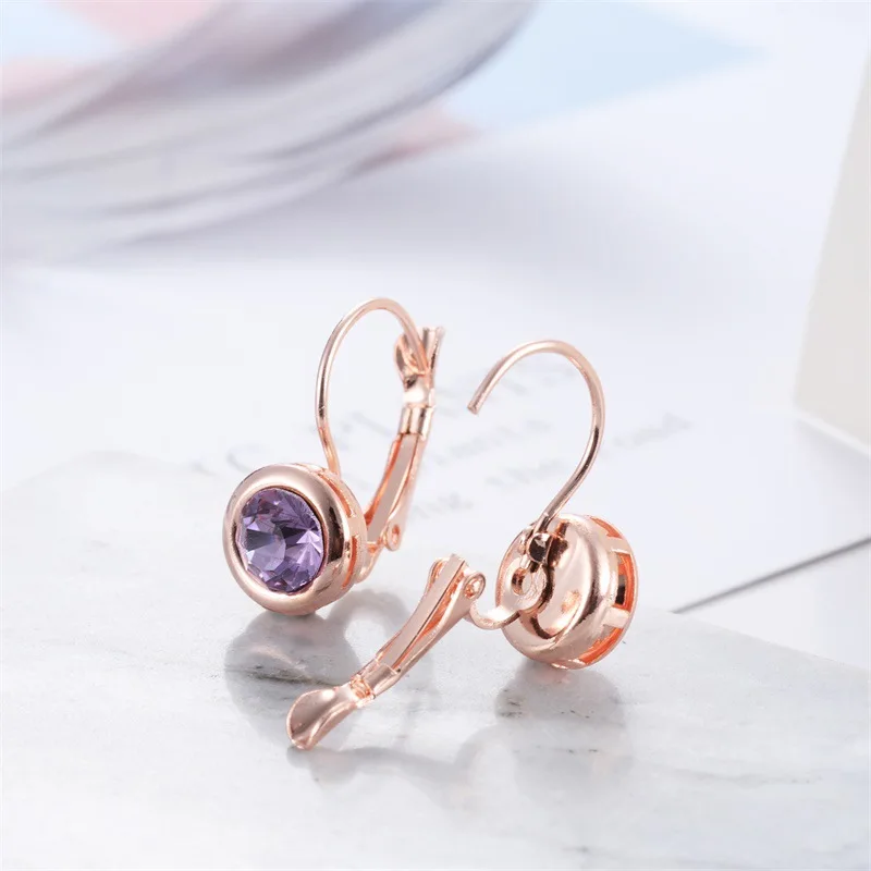 Богемные кристаллы стразы цирконий серьги для женщин золотой цвет круглый шар