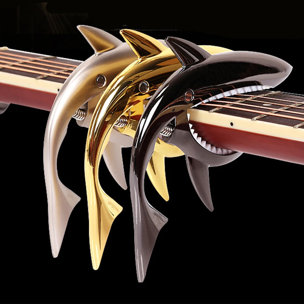 

Shark Guitar Capo Funny Creative Zinc Alloy Quick Change Clamp Capo for Acoustic Bass Electric Guitar Accessories
