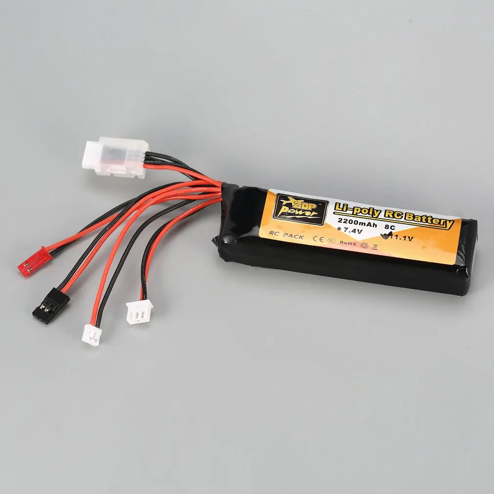 ZOP мощность 11,1 В 2200 мАч 8C 3S 3S1P Lipo батарея JST JR штекер Futaba Перезаряжаемый для радиоуправляемого дрона вертолета передатчик для квадрокоптера