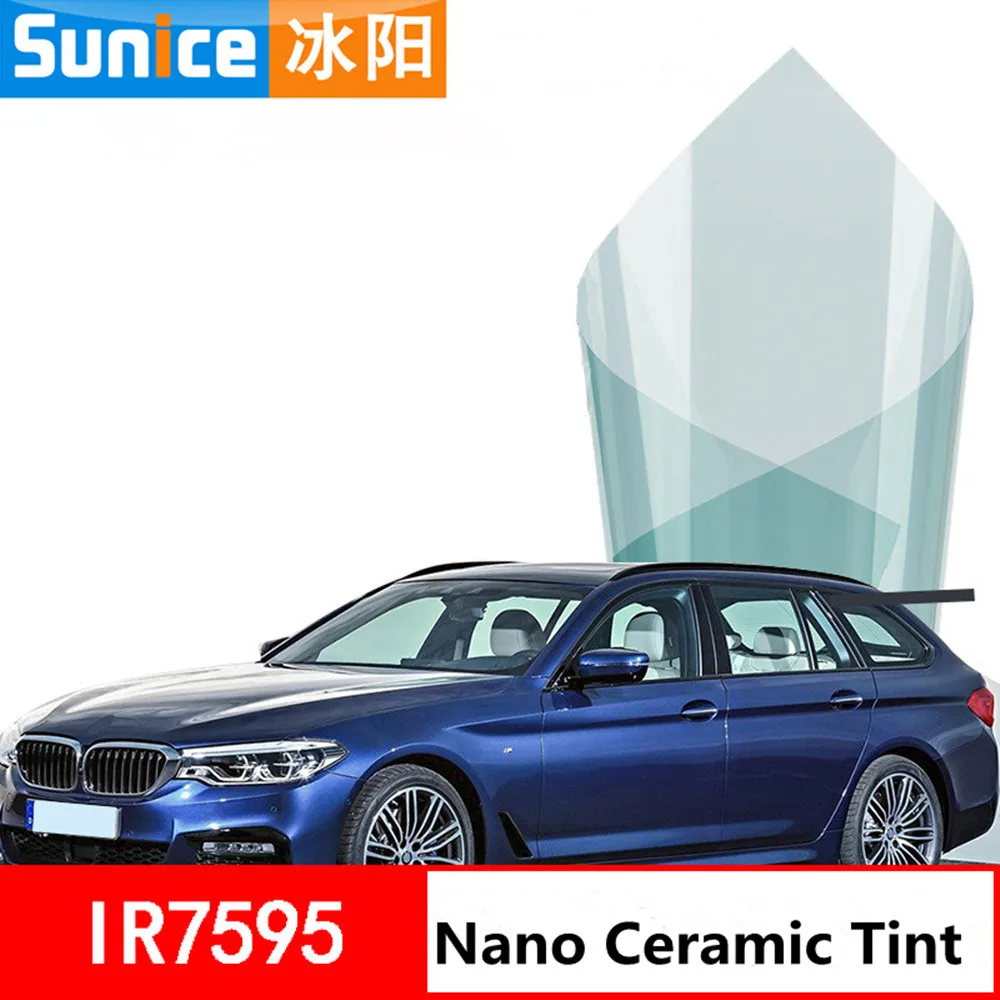 

SUNICE 1.52x 5/10/20/30m ROLL Window Film, Car Window Tint Home Tinting, 2 mil VLT 75% IR 95% Heat UV Control Nano Ceramic Film